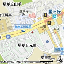 ジャパンレンタカー星ケ丘店周辺の地図