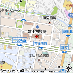 ファミリーマート富士市役所／Ｓ店周辺の地図