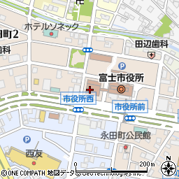 富士市消防本部中央消防署周辺の地図