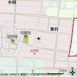 愛知県津島市大坪町東台86周辺の地図