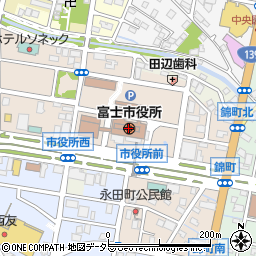 富士市役所周辺の地図