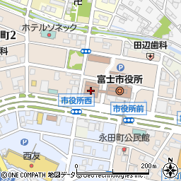 富士市役所　総務部行政経営課周辺の地図