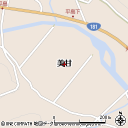 岡山県真庭市美甘周辺の地図