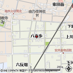 愛知県愛西市日置町八百歩周辺の地図