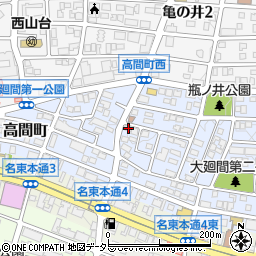 愛知県名古屋市名東区高間町266周辺の地図