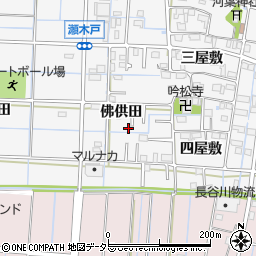 愛知県あま市七宝町川部佛供田42-5周辺の地図