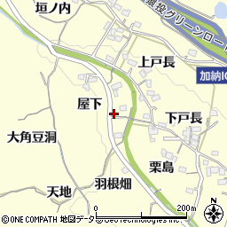 愛知県豊田市加納町屋下周辺の地図
