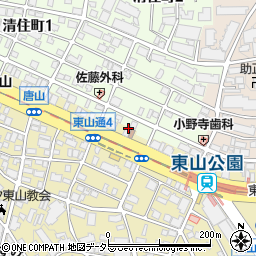両口屋是清東山店 カフェ喜蝸庵周辺の地図