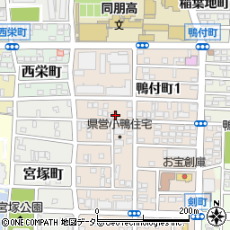 愛知県名古屋市中村区小鴨町19周辺の地図