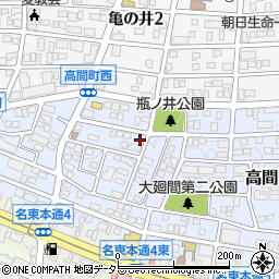 愛知県名古屋市名東区高間町302周辺の地図