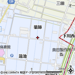 愛知県あま市七宝町伊福薬師周辺の地図