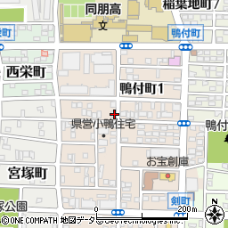 愛知県名古屋市中村区小鴨町22周辺の地図