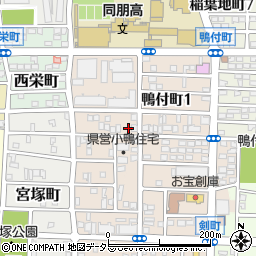 愛知県名古屋市中村区小鴨町21周辺の地図