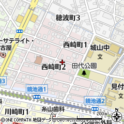 愛知県名古屋市千種区西崎町周辺の地図