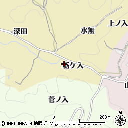 愛知県豊田市永野町栃ケ入周辺の地図