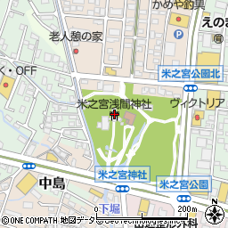 米之宮浅間神社周辺の地図
