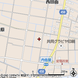 愛知県愛西市内佐屋町（五反田）周辺の地図