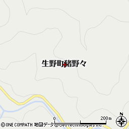 兵庫県朝来市生野町猪野々周辺の地図