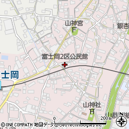 富士岡２区公民館周辺の地図