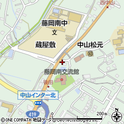 愛知県豊田市西中山町後田周辺の地図