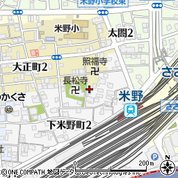 愛知県名古屋市中村区下米野町1丁目23周辺の地図