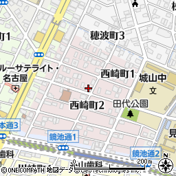 愛知県名古屋市千種区西崎町1丁目62周辺の地図