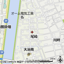 愛知県大治町（海部郡）砂子（尾崎）周辺の地図