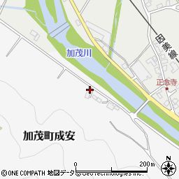 岡山県津山市加茂町成安周辺の地図