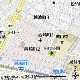 愛知県名古屋市千種区西崎町1丁目47周辺の地図