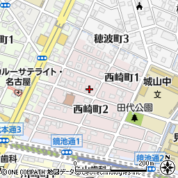 愛知県名古屋市千種区西崎町1丁目61周辺の地図