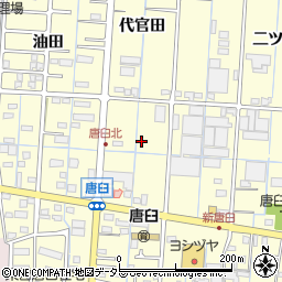 愛知県津島市唐臼町周辺の地図