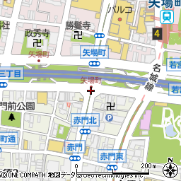 矢場町周辺の地図