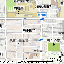 愛知県名古屋市中村区鴨付町1丁目54周辺の地図