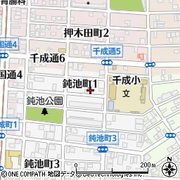 愛知県名古屋市中村区鈍池町1丁目56周辺の地図