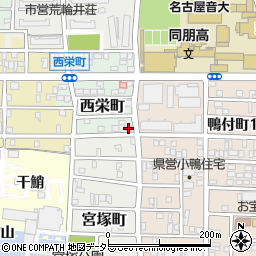 愛知県名古屋市中村区西栄町77周辺の地図
