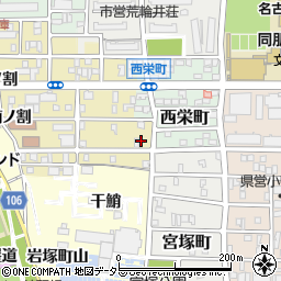 愛知県名古屋市中村区岩上町167周辺の地図