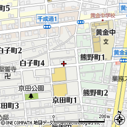 愛知県名古屋市中村区白子町4丁目周辺の地図
