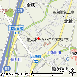 愛知県日進市北新町南鶯甲周辺の地図