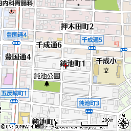愛知県名古屋市中村区鈍池町1丁目60周辺の地図