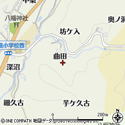 愛知県豊田市新盛町曲田周辺の地図