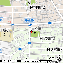 日吉公園トイレ周辺の地図