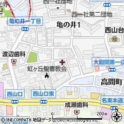 愛知県名古屋市名東区亀の井1丁目146周辺の地図