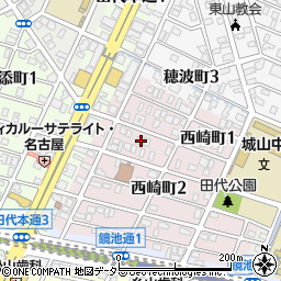 愛知県名古屋市千種区西崎町1丁目52周辺の地図