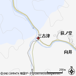 愛知県豊田市中立町三古津周辺の地図