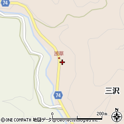 愛知県豊根村（北設楽郡）三沢（上手）周辺の地図