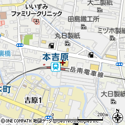 カラオケまねきねこ　富士本吉原店周辺の地図