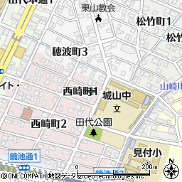 愛知県名古屋市千種区西崎町1丁目20周辺の地図
