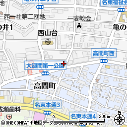 愛知県名古屋市名東区亀の井2丁目70周辺の地図