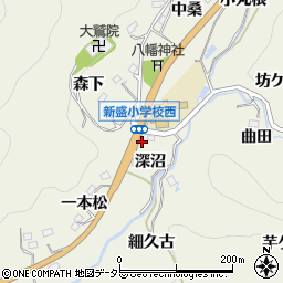 愛知県豊田市新盛町深沼周辺の地図