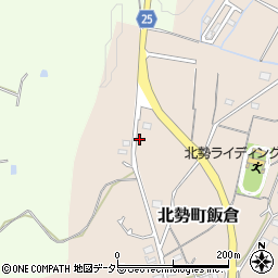 三重県いなべ市北勢町飯倉377周辺の地図
